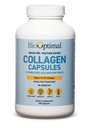 BioOptimal Collagen Peptides Capsules - Grass-Fed, Pasture-Raised Hydrolyzed Protein Supplement for Skin, Hair, & Nails - Non-GMO, Zero Sugar Daily Pills for Men &amp; Women (180 cápsulas)