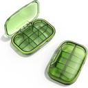6 Caja de Píldora de Píldoras de Compartimiento, Caja de Píldora de Moistura, Caja de Píldora Pequeña para Púrpura de Bolsillo, Caja de Vitamina de Medicina Portátil, Caja de Petróleo de Pesca, Caja de Suplemento
