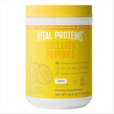 Proteínas vitales Péptidos colágeno Polvo, promueve el cabello, la uñas, la piel, el hueso y la salud conjunta, limón 26,5 onzas