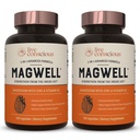 Zinc &amp; Vitamina D3 - Formas biodisponibles de magnesio - Malate, Glycinate, Citrato - MagWell Bone & Heart Health, Immune System Support - 120 Capsules (2-Pack)