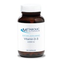 Mantenimiento metabólico Vitamina D-3 2000 UI - Absorción superior D3 con vitamina C - Hueso, Inmune, Mood + Suplemento de soporte cardiovascular, No Fillers (120 cápsulas)