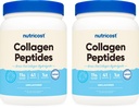 Nutricost Pure Collagen Hydrolysate (Bovine) Powder (2 Pack) - Grass Fed Bovine Collagen, 1LB Por Bottle