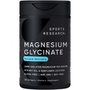 Sports Research® Magnesium Glycinate - Suports Restful Sleep & Enzymatic Processes - 160 mg Chelated Magnesium - Liquid Softgel - 120 Conde