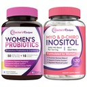 Recetas de doctores Probióticos femeninos e Inositol Bundle - Gut, Vaginal, Salud Reproductiva de orina para mujeres