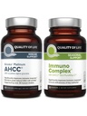 Calidad de vida AHCC Kinoko Platinum Mushroom Extracto e Inmuno Complejo con vitamina C - Ultimate Immune Support Bundle