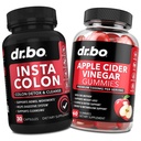 Colon Cleanser Detox &amp; ACV Apple Cider Vinegar Gummies - 15 días Colon Cleanse Pills Poop Flush &amp; ACV Gummies Suplementos - Bowel Movement Suplementos para el apoyo de Bloating de estómago intestinal