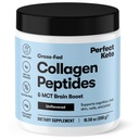 Perfect Keto Collagen Peptides Protein Powder con MCT Oil, Collagen Hidrolyzed, Tipo I & III Suplemento, Gluten Free, Grass Fed, Low Carb, Keto Coffee Creamer, Collagen for Women &amp; Men, Unflavored