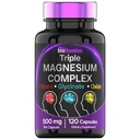 Suplemento Complejo de Magnesio Triple 500mg: Magnesium Glycinate, Citrate, & Oxide - 120 Capsules (4 Mes de Suministro!) Silencio 1 Capsule Serving Proporciona 125% Valor diario latitud Non-GMO, Made in The USA!
