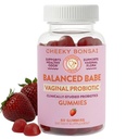 Cheeky Bonsai, Vaginal Probiotic Gummies for Women - Balanced pH, Healthy Odor y Flora Support - 5 Billion CFUs - Juicy Strawberry Flavor, 60 Conde