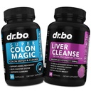 Colon Cleanser Detox &amp; Liver Cleanse - 15 Day Colon Cleanse Pills Probiotic & Liver Detox Support Suplemento Milk Thistle Dandelion - Bowel Movement Suplementos for Intestinal Stomach Bloating Gut