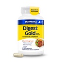 Enzymedica Digest Gold + ATPro, Maximum Strength Enzyme Formula, Prevents Bloating and Gas, 14 Key Enzymes Incluyendo Amylase, Protease, Lipase y Lactase, 240 cápsulas