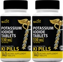 Potasio Iodide Tabletas 130 mg (2 Pack) - 280 Tabletas