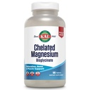 KAL Chelated Magnesium Bisglycinate, Magnesium Supplement for Relaxation, Bone Health, Nerve &amp; Muscle Function Support*, High Absorption, Gentle Digestion, Vegan, Gluten Free, 60 Servings, 180 Tablets