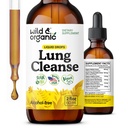 Wild &amp; Organic Lung Cleanse Tincture - Mullein Leaf Extract for Lungs - Herbal Detox Supplements - Vegan, Sugar &amp; Alcohol-Free Mullein Drops - 2 fl oz