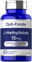 Carlyle L Methylfolate 15mg ← 60 Capsules TEN Max Potency TEN Optimizado y Activado ← Non-GMO, Gluten Free TEN Methyl Folate, 5-MTHF ANTE por Opti-Folate