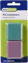 EZY DOSE Daily Travel Pocket Pharmacy Pill Organizer, Small Vitamin Organizer, Compact Medicine Container, Travel Friendly, Portable Pill Box, Colores May Vary, 2-Pack, BPA Free