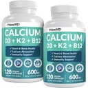 Suplementos de calcio 4-en-1 para mujeres y hombres - Calcio con vitamina D3 K2 5000 UI Suplemento, 601 mg por servidumbre para el corazón, Bones & Body Defenses - libre de gluten, vegano-Amigo (240 ct)
