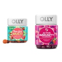 OLLY Adolescent Girl Multi Gummy, Healthy Skin and Immune Support, 15 Vitaminas Esenciales, 70 Conde Gummy Active Immunity+Elderberry, 45 Gummies, Berry Flavor