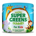 Infusiones Super Green Gummies para niños 90 cuenta Superfood Booster Soft y Delicious 8 potentes Blends Vegan Friendly Gluten Gratis