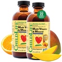 CHILDLIFE Essentials Kids Multivitamin & Mineral - Vitaminas para niños, Líquido multivitamínico para bebé Toddler &amp; Nena Natural Orange & Mango, 8 Fl Oz (Pack of 2)