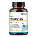 NATURE TARGET Probiotics for Men Digestive Health with Enzymes limitada Prebiotics, 100 Billion CFUs, Hombres Probiotics with Saw Palmetto & Cranberry for Prostate & Urinary Tract Health, 90 VeggieCapsules