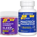 Natural Stacks Magtech Magnesium + Sleep Magnesium Citrate Gummies Bundle - 4 Formas de Magnesio - Apoyos Relajación y Salud Cerebro* - 210 piezas