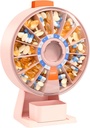 Dispensador de píldoras Daviky Daily, gran organizador de píldoras con uso de pared o de pie, 14 días contenedor de píldoras, diseño de botón de empuje, caja de píldoras semanales para vitamina, medicina, aumento, aceite de pescado(Pink)