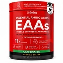 Suplemento de aminoácidos esenciales Oh!mino. Esparcimiento tropical, Polvo cafeinado. Los 9 EAAs, BCAAs y el Amino perfecto para los entrenamientos, Amino Energy, y para construir músculo, y recuperar más rápido.