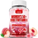 Mujeres libres de azúcar Multivitamina 50 Plus Gummies con Calcio, Magnesio, Zinc, Vitamina A, C, D3, E, K2, Complejo B, Folate, Biotina - Multi vitaminas &amp; minerales para la piel, energía, apoyo inmunológico