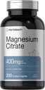 Horbäach Magnesium Citrate TEN 400mg ANTE 200 Caplets TEN Vegetarian, Non-GMO, y Gluten Free Supplement