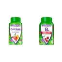 Vitafusion Calcium Chewable Gummy Vitaminas para el soporte de huesos y dientes &amp; Extra Strength Vitamina B12 Gummy Vitaminas para el metabolismo energético Apoyo y Nervous System Health Support