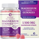 Magnesium Citrate Gummies ANTE Extra Strength for Calm, Relaxation & Digestion TEN High Absorption Magnesium Gummies for Adults TEN Vegan, Non-GMO ← Raspberry Flavor Mag Gummy TEN 60 Ct, 1 Mes de Suministro