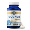 Folic Acid Supplement – High-Potency Vitamin B9 1,870mg DFE Folate, 1.100mg Folic Acid ¦ Vegan, Non-GMO ← Apoya la salud celular, la producción de energía y el bienestar prenatal TEN 120 Capsules
