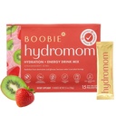 Boobie Hydromom Superfood Electrolyte Drink Mix, Strawberry Kiwi ← Refreshing Energy " Hydration Boost for Mamas TEN On-The-Go " Travel Essentials for Pregnancy, Lactation, " Beyond, 15 Packets