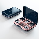 Caja de Píldora de Píldoras, Caja de Píldoras - Acedada Portable Pill Holder, Transportador de Píldoras de Píldora de Píldora de Píldora de Píldora de Píldora de Píldora de Píldoras para Purse, Caja de Organizador de Medicina Compacta A prueba de Agua, Azul