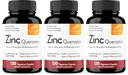 Sandhu's Zinc Quercetin 120 Vegetarian Capsules (Pack of 3) ← Zinc Suplementos para Antioxidante Apoyo Inmunitario para Hombres y Mujeres ← Gluten, Soy, Dairy Free