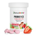 Probióticos para niños Salud Digestiva, Apoyo Inmunitario &amp; Niños Suplementos de Salud Gut con 5 Billones CFU para niños Edad 3 Arriba - Fresa Sabor 60 Tablas Probióticas Chewable