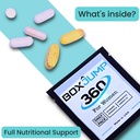 BoxJump Women’s Daily Multivitamin Packs with Essential Vitamins and Minerals – Incluye vitaminas D, C, E, A, B12 para Energía, Resistencia, Apoyo Inmunitario, Bonificación y Salud de la Esquía – 30 días