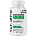 Juvenil &amp; Tonic 15 Day Cleanse – Colon & Gut Cleanse Detox Reset for Plateaus, Belly Bloating & Regularity, Digestive Health – for Women &amp; Men, 30 Pills