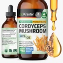 BIO KRAUTER® Cordyceps Mushroom for Energy Support - Vegan Mushroom Supplement Cordyceps Sinensis Extract 670 mg per Serving for Immune & Daily Wellness, 4 Fl.Oz., 56-Day Supply, Alcohol & Sugar Free