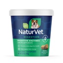 NaturVet – Enzymes Digestivos - Plus Probióticos " Prebióticos - Ayuda a apoyar el cambio de dieta " Una Tract Digestiva Saludable - para perros (Soft Chews, 70 Cuenta)