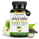 TRIO NUTRITION Cápsulas de vinagre de sidra de manzana con té verde - Píldoras de vinagre de sidra natural con la madre para la limpieza corporal, inmune, gestión de peso &amp; metabolismo Booster*