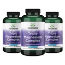 Complejo de Magnesio Triple Swanson - Suplemento Mineral - Soporte Natural - Destacando Citrato, Oxido &amp; Aspartate - (300 cápsulas, 400 mg cada, 3 paquete)
