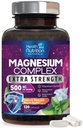 Complejo de magnesio capsules 500 mg con óxido, glinato, malate, citrato - Complejo de alta absorción Suplementos minerales de magnesio - para el musculo, el hueso y la salud del corazón - 120 cápsulas