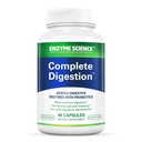 Enzyme Science - Digestión completa, Soporte completo para Salud Digestiva y Ayuda Reducir Gas, Bloating, Indigestión e Irregularidad con 125 millones de probióticos CFU, Vegetariano, 90 cápsulas