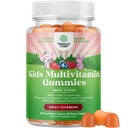 USDA Organic Kids Multivitamin Gummies - Multivitamin for Kids Immune Support with Vitamins A, C, D3, E, B6 &amp; B12, Zinc & Iodine - Children's Vitamins Chewable Formula for Strong Health - 60 Count