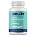 BESTVITE Ultra Benfotiamine 600mg por cápsula (60 cápsulas vegetarianas) No Stearates - Sin dióxido de silicona - Vegan - No GMO - Gluten Gratis - Maximum Strength Benfotiamine
