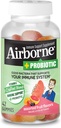 Airborne Plus Probiotic Gummies, 42 cuentan - 1000 mg de vitamina C - Suplemento de Apoyo Inmunitario