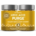 ¡Purge! Uric Acid Flush – Comer " Beber lo que quieras – Detox y Limpiar con Celery Seed Extract, Tart Cherry " Chanca Piedra para un soporte conjunto eficaz " Movilidad activa: 120 cápsulas de vegano suave